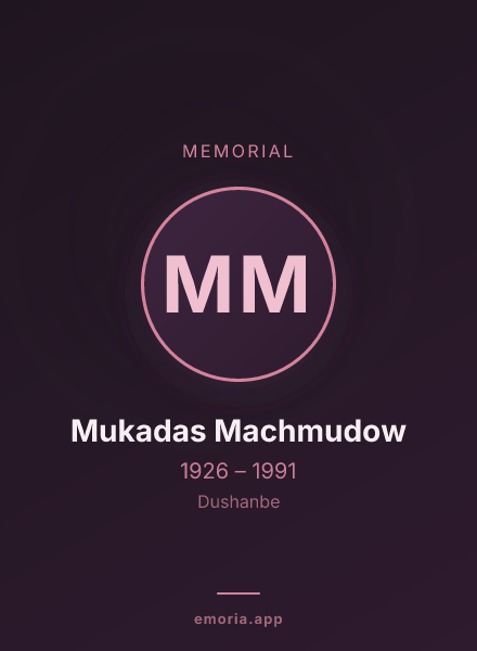 Memorial portrait of Mukadas Machmudow