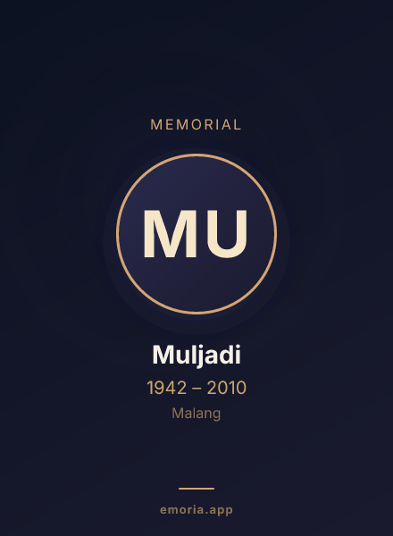 Memorial portrait of Muljadi