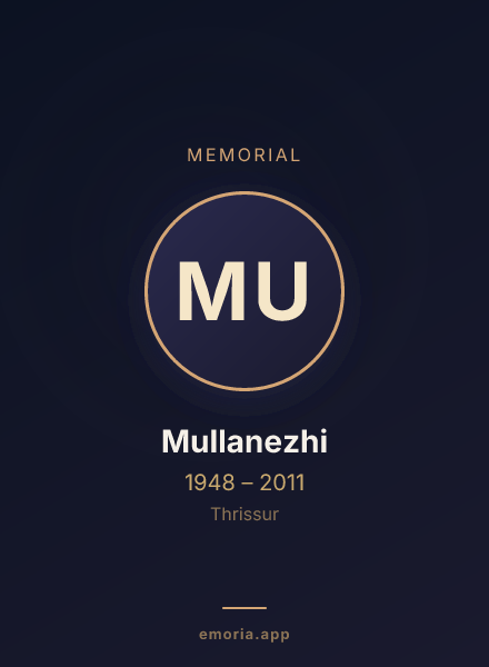 Memorial portrait of Mullanezhi