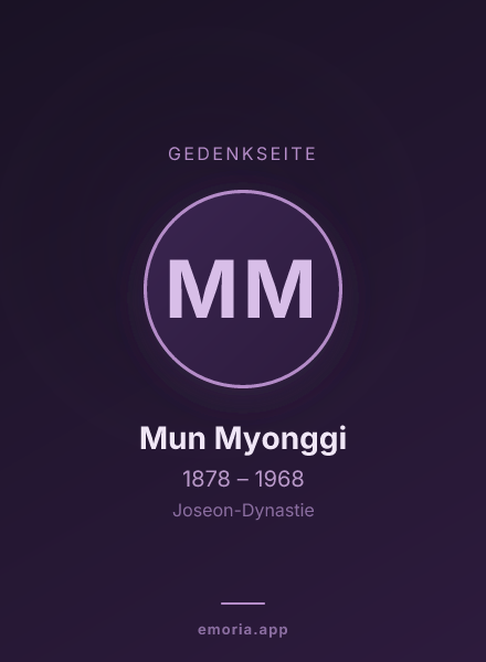 Gedenkportrait von Mun Myonggi