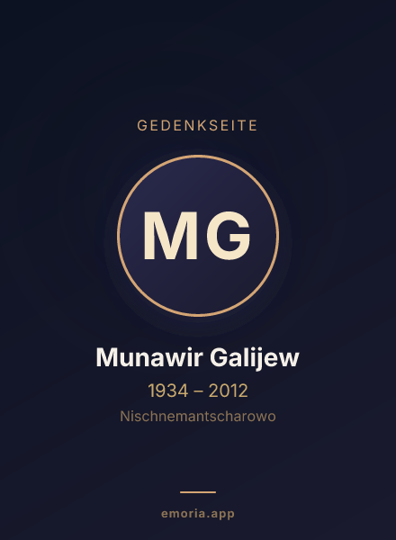 Gedenkportrait von Munawir Galijew