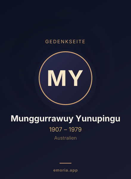 Gedenkportrait von Munggurrawuy Yunupingu