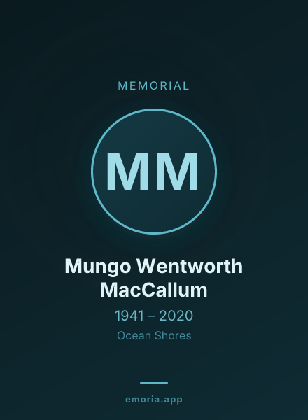 Memorial portrait of Mungo Wentworth MacCallum