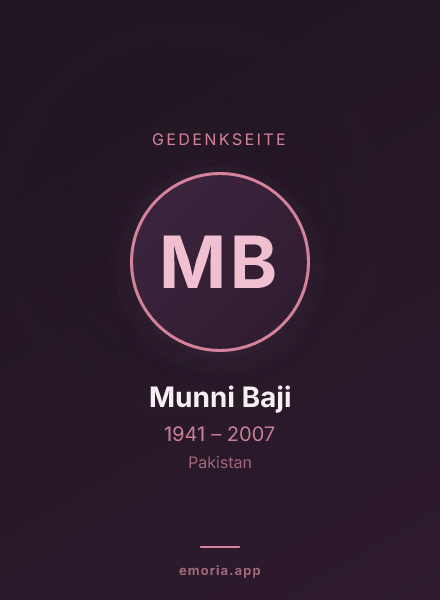 Gedenkportrait von Munni Baji