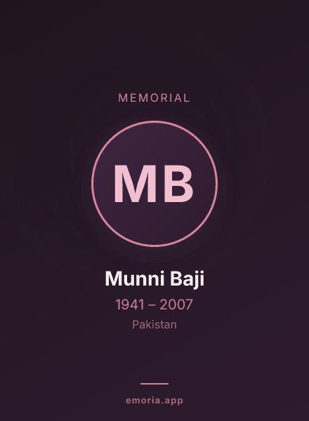 Memorial portrait of Munni Baji