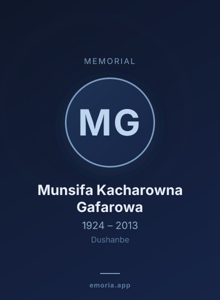 Memorial portrait of Munsifa Kacharowna Gafarowa