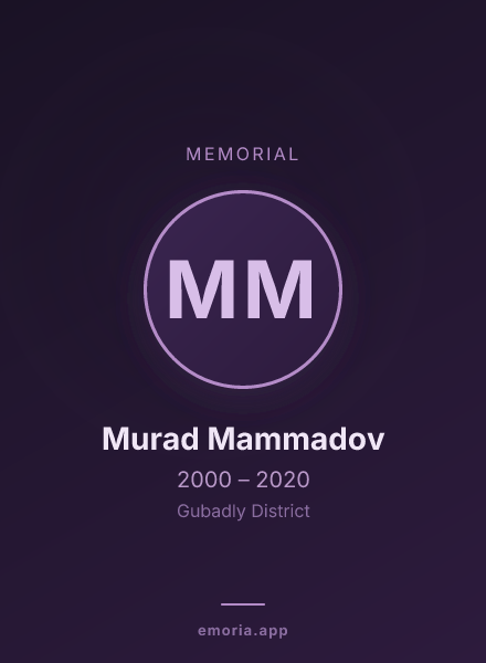Memorial portrait of Murad Mammadov