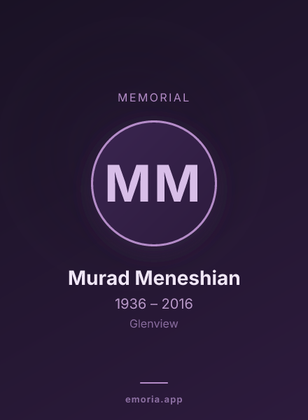 Memorial portrait of Murad Meneshian