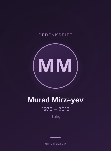 Gedenkportrait von Murad Mirzəyev