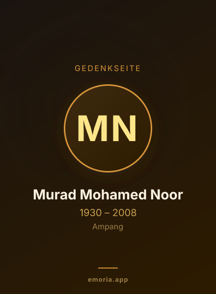 Gedenkportrait von Murad Mohamed Noor