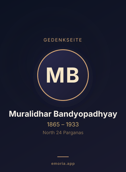 Gedenkportrait von Muralidhar Bandyopadhyay