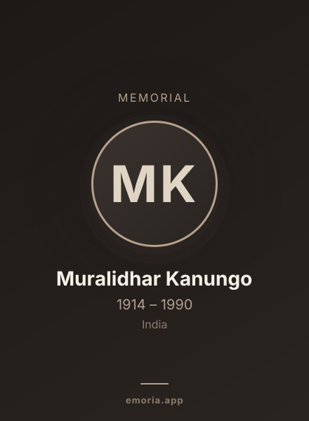 Memorial portrait of Muralidhar Kanungo