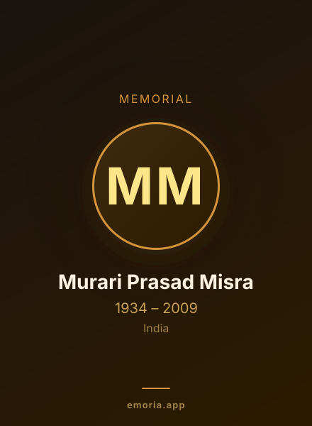 Memorial portrait of Murari Prasad Misra