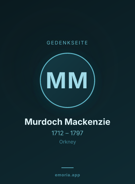 Gedenkportrait von Murdoch Mackenzie