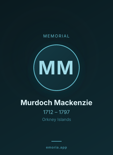 Memorial portrait of Murdoch Mackenzie