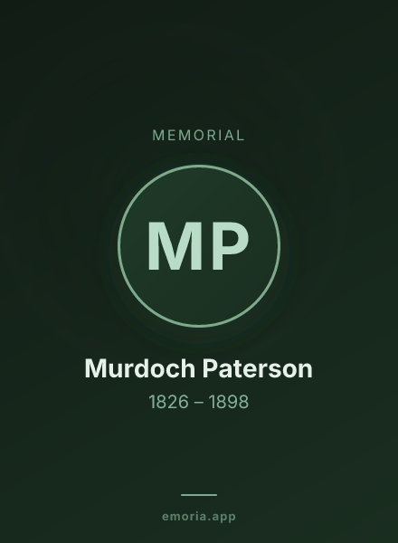 Memorial portrait of Murdoch Paterson