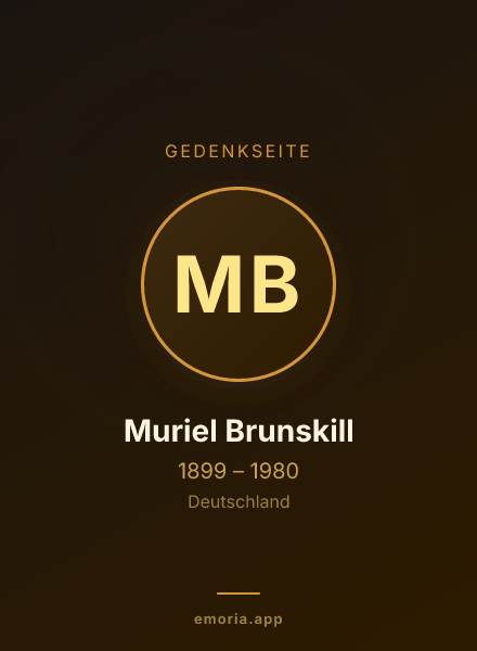 Gedenkportrait von Muriel Brunskill