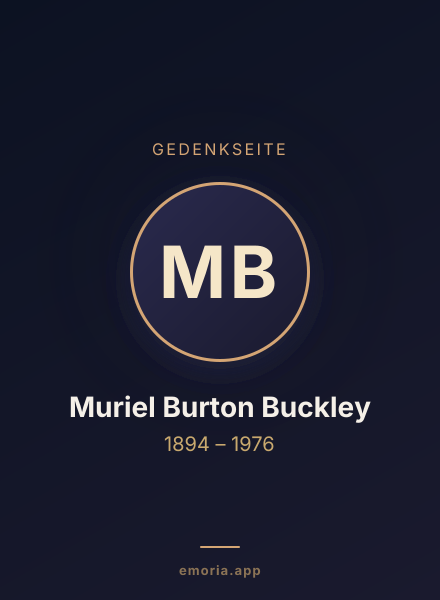 Gedenkportrait von Muriel Burton Buckley