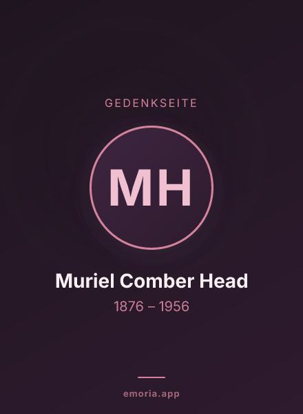 Gedenkportrait von Muriel Comber Head