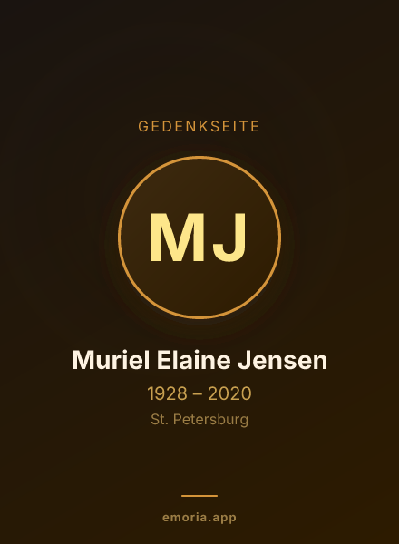 Gedenkportrait von Muriel Elaine Jensen