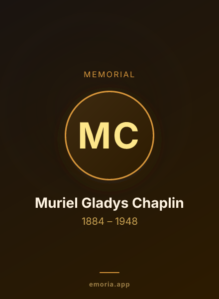 Memorial portrait of Muriel Gladys Chaplin