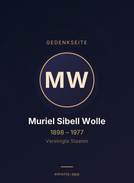 Gedenkportrait von Muriel Sibell Wolle