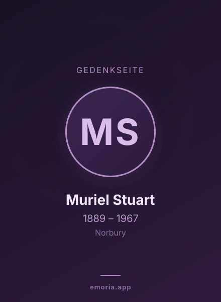 Gedenkportrait von Muriel Stuart