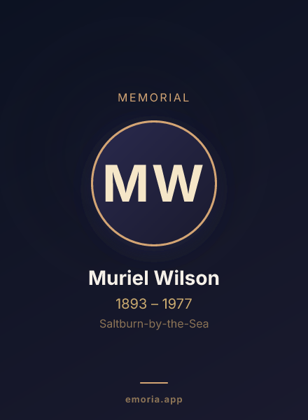 Memorial portrait of Muriel Wilson