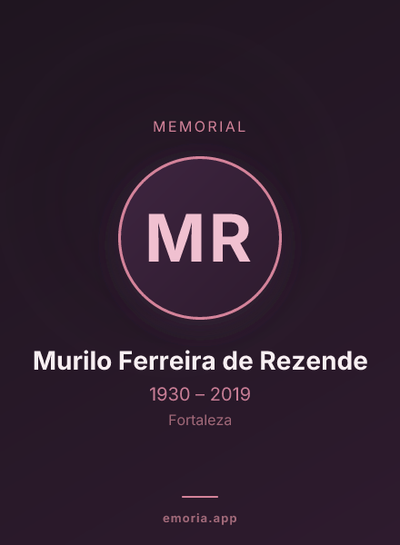 Memorial portrait of Murilo Ferreira de Rezende
