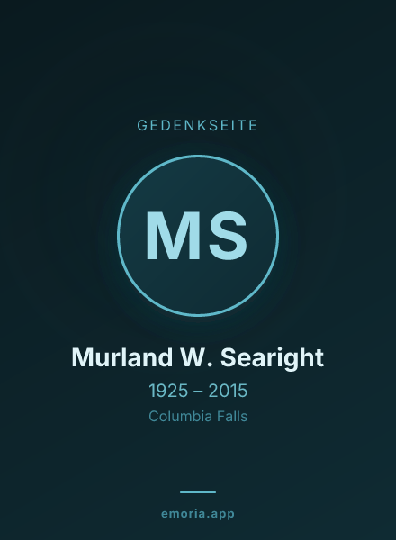 Gedenkportrait von Murland W. Searight