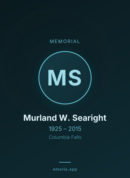 Memorial portrait of Murland W. Searight