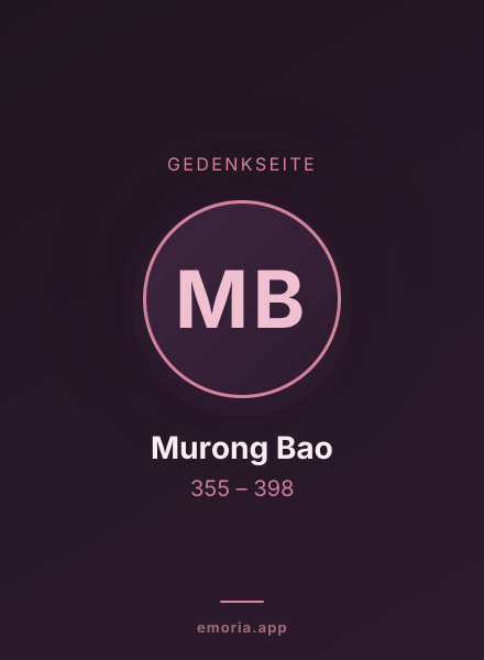 Gedenkportrait von Murong Bao