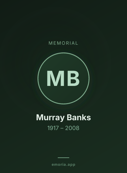 Memorial portrait of Murray Banks