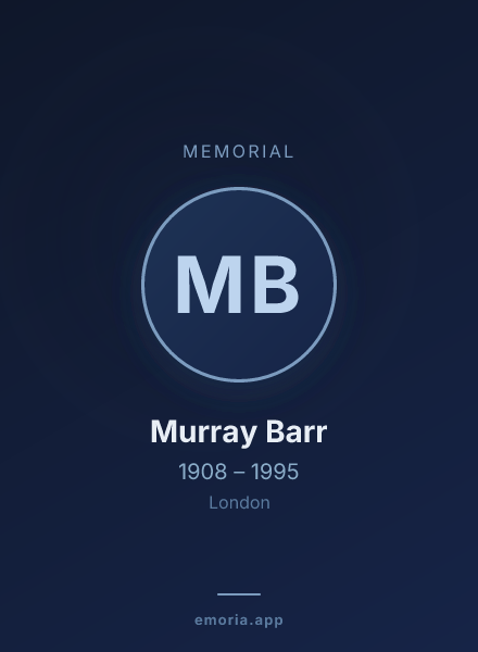 Memorial portrait of Murray Barr