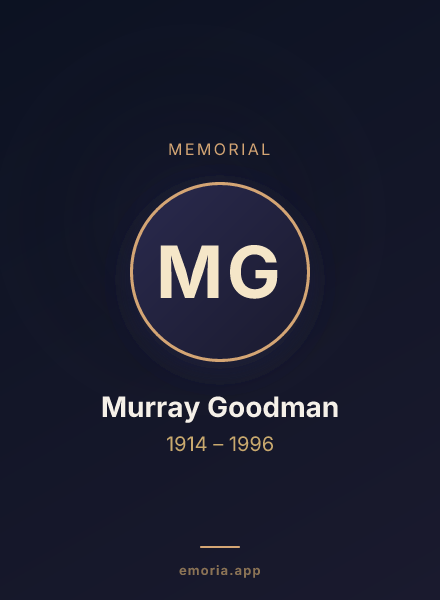 Memorial portrait of Murray Goodman