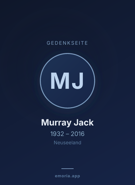 Gedenkportrait von Murray Jack