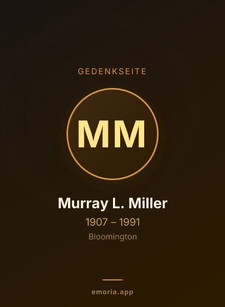 Gedenkportrait von Murray L. Miller