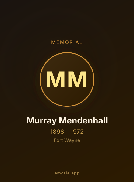 Memorial portrait of Murray Mendenhall