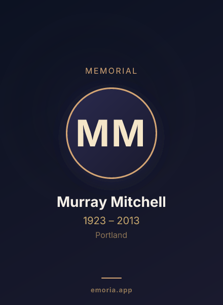 Memorial portrait of Murray Mitchell