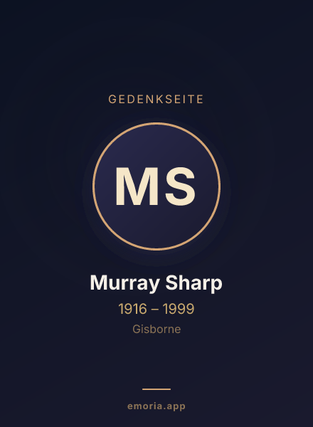 Gedenkportrait von Murray Sharp
