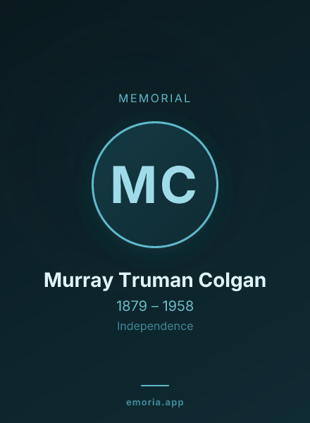 Memorial portrait of Murray Truman Colgan