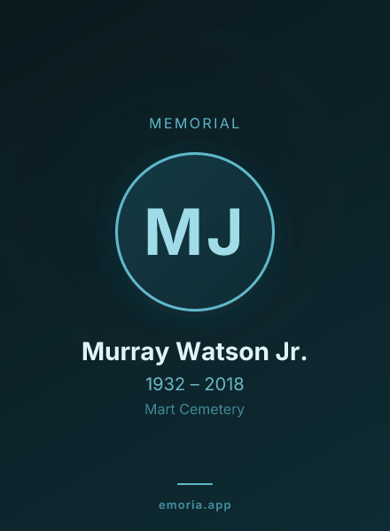 Memorial portrait of Murray Watson Jr.