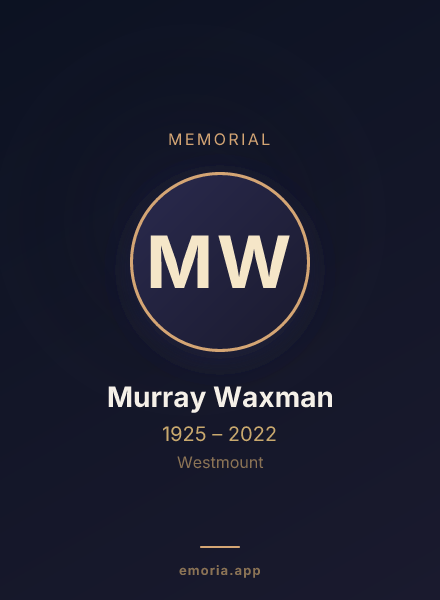 Memorial portrait of Murray Waxman