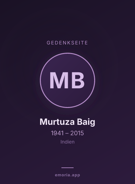 Gedenkportrait von Murtuza Baig