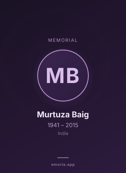 Memorial portrait of Murtuza Baig