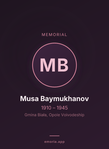 Memorial portrait of Musa Baymukhanov
