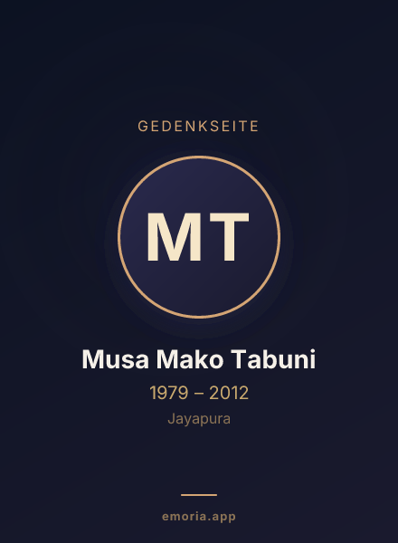 Gedenkportrait von Musa Mako Tabuni