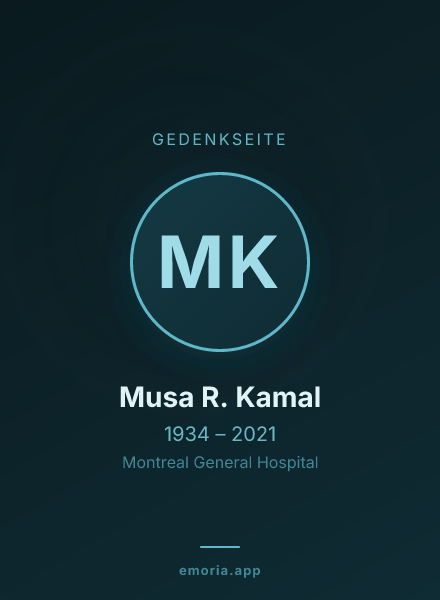 Gedenkportrait von Musa R. Kamal