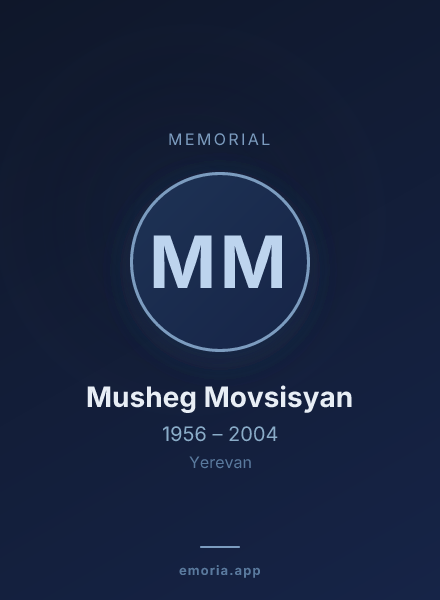 Memorial portrait of Musheg Movsisyan