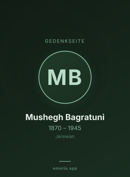 Gedenkportrait von Mushegh Bagratuni